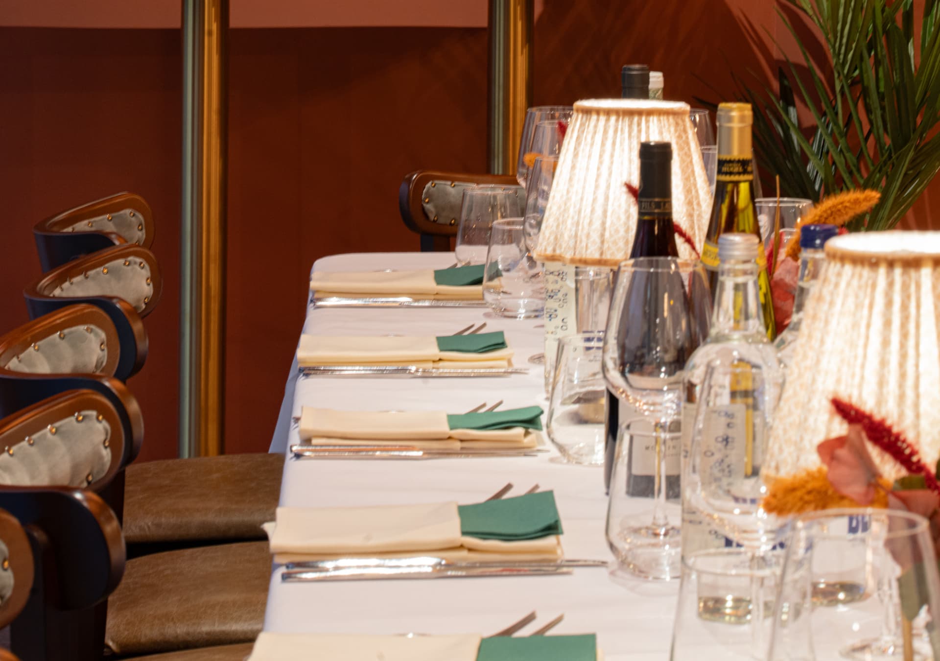 Private dining set up